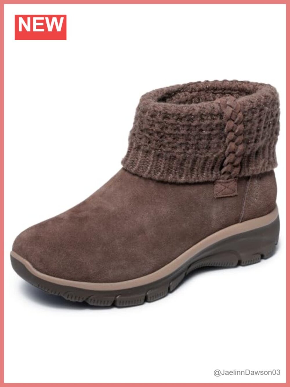 Skechers Hands Free Slip-Ins Suede Ankle Bootie with Air-Cooled Memory Foam